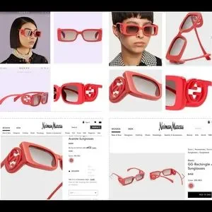 Gucci | Accessories | Gucci Fun Rectangular In A Shiny Red  display picture 1